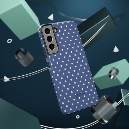 Navy Polka Dot Phone Case