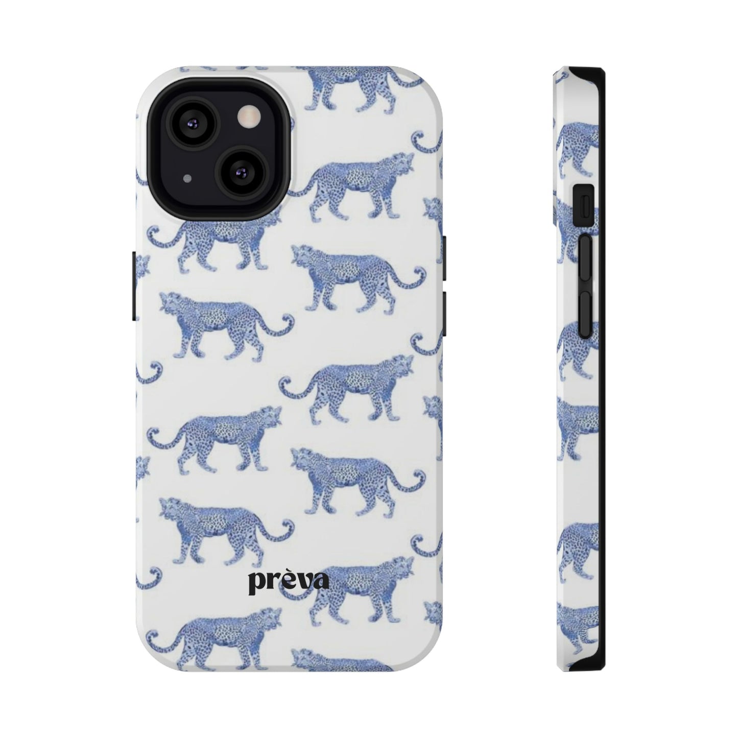 Blue Leopard Pattern Phone Case