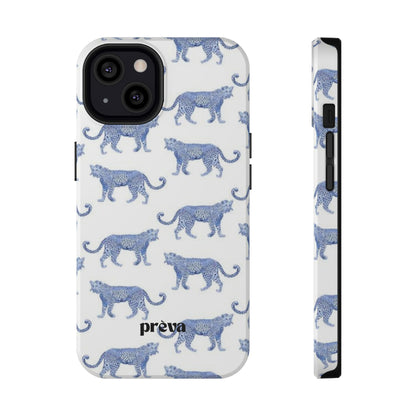 Blue Leopard Pattern Phone Case