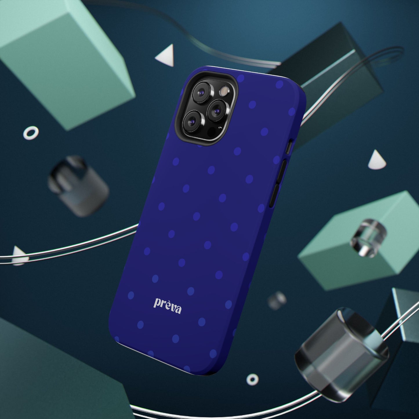 Dark Blue Polka Dots Phone Case
