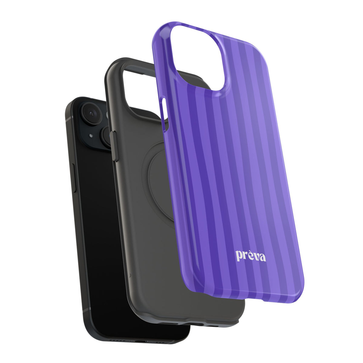 Dark Purple Stripes Phone Case