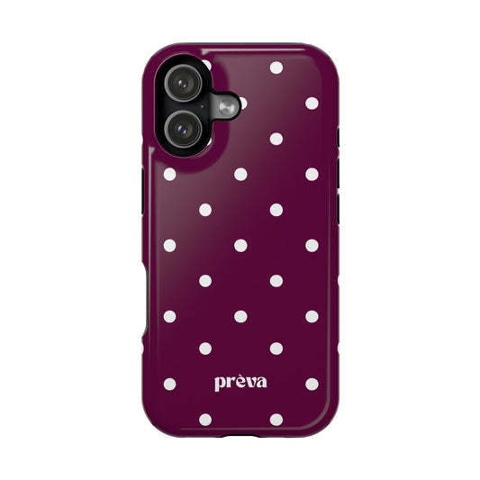 Maroon Polka Dot Phone Case