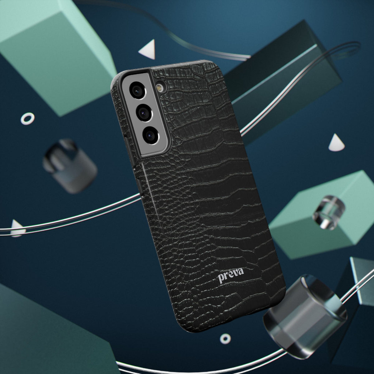 Black Croc Phone Case