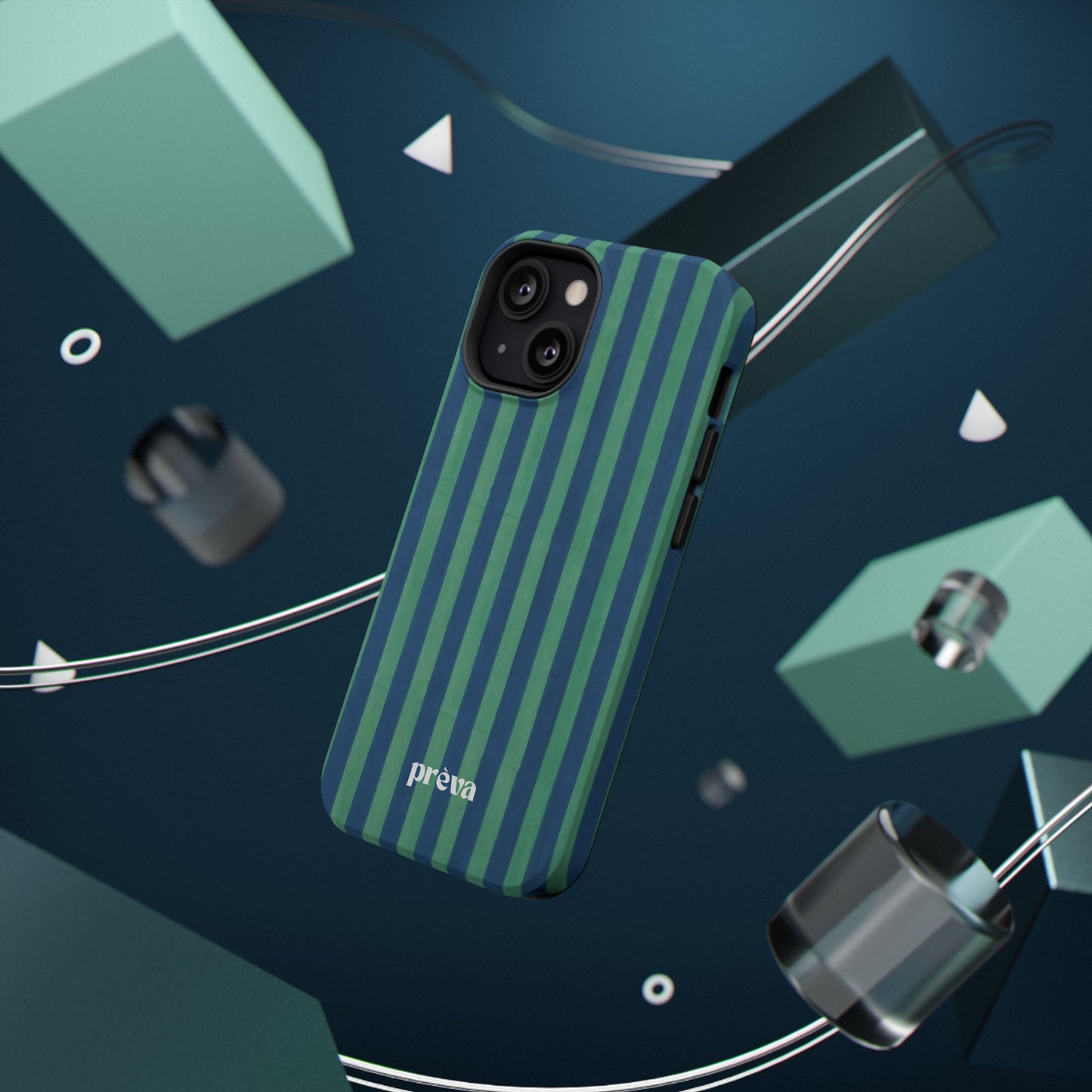Green & Blue Stripes Phone Case