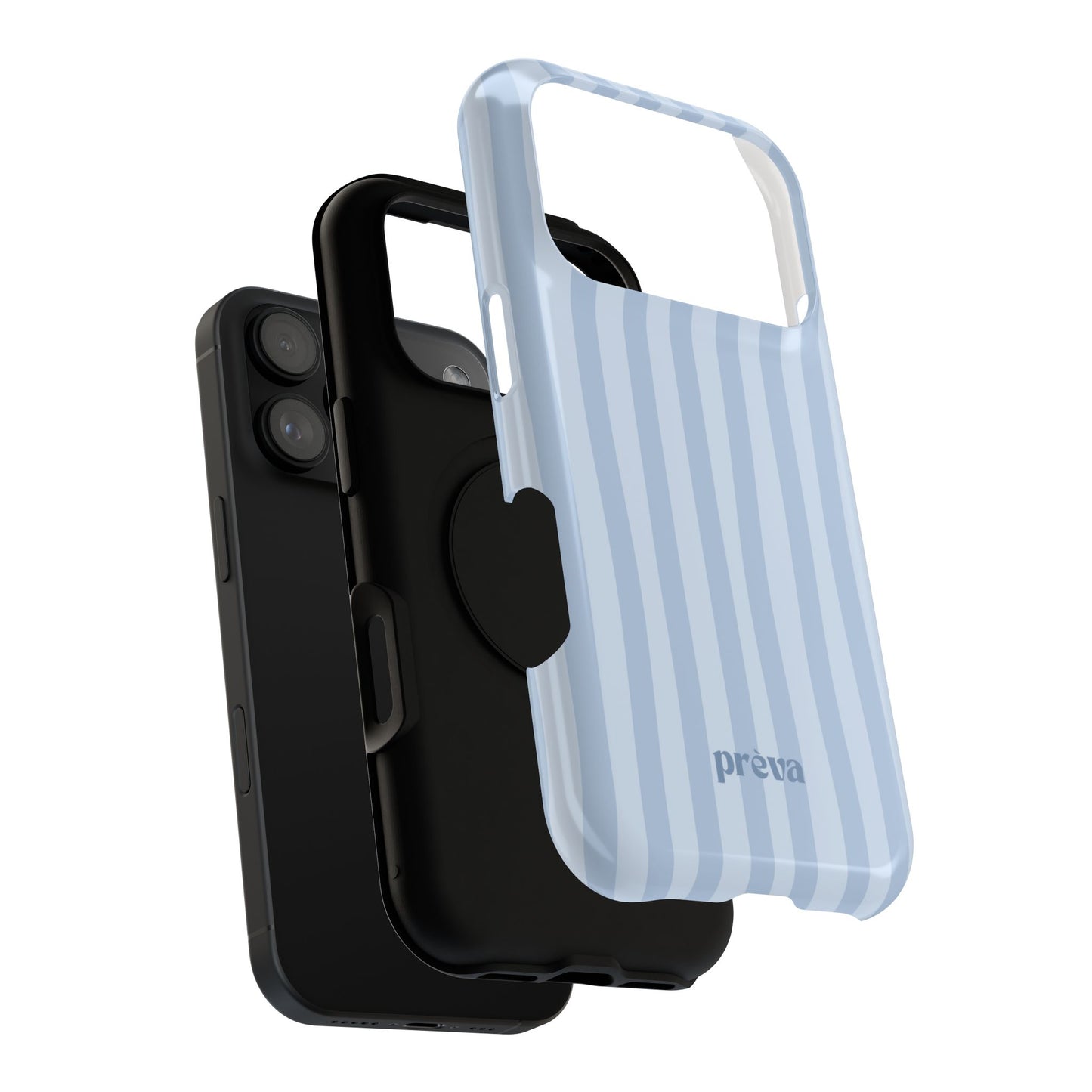 Pastel Blue Stripes Phone Case
