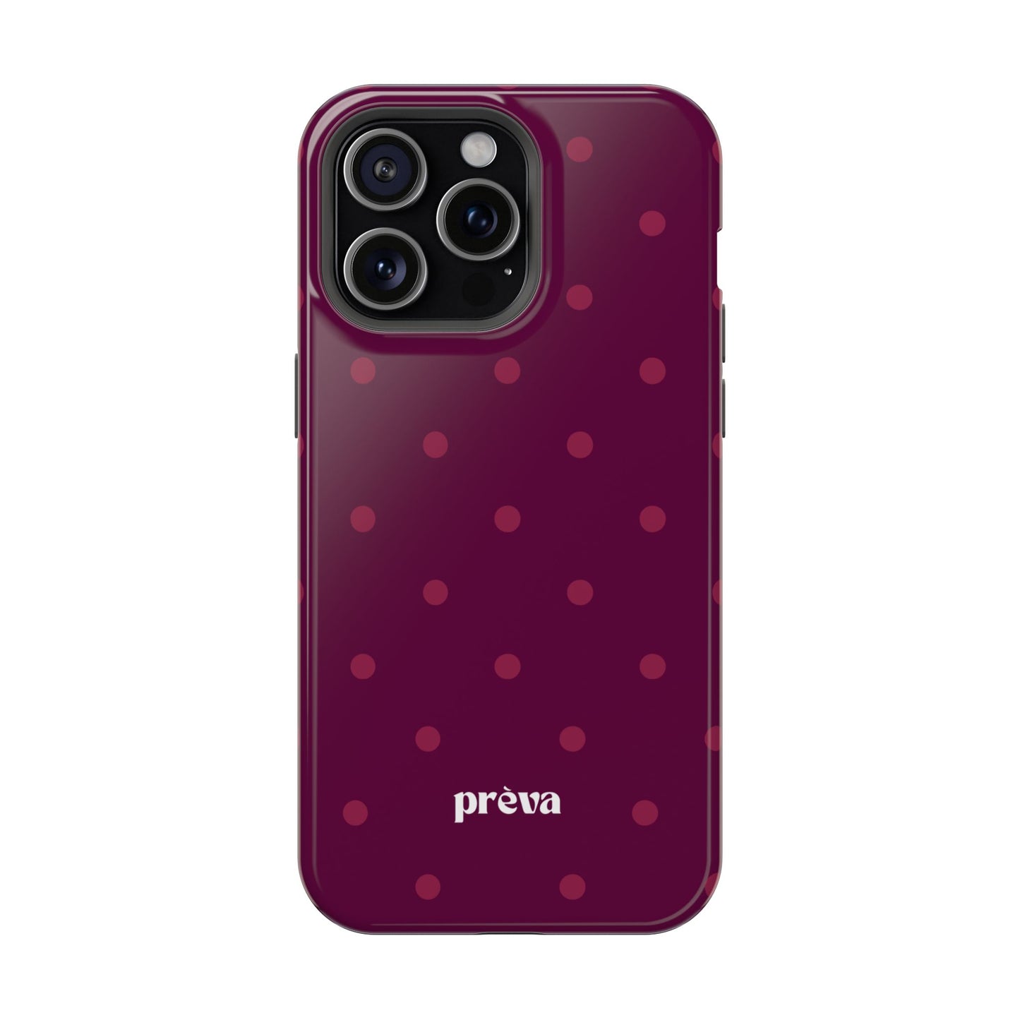 Maroon Polka Dots Phone Case