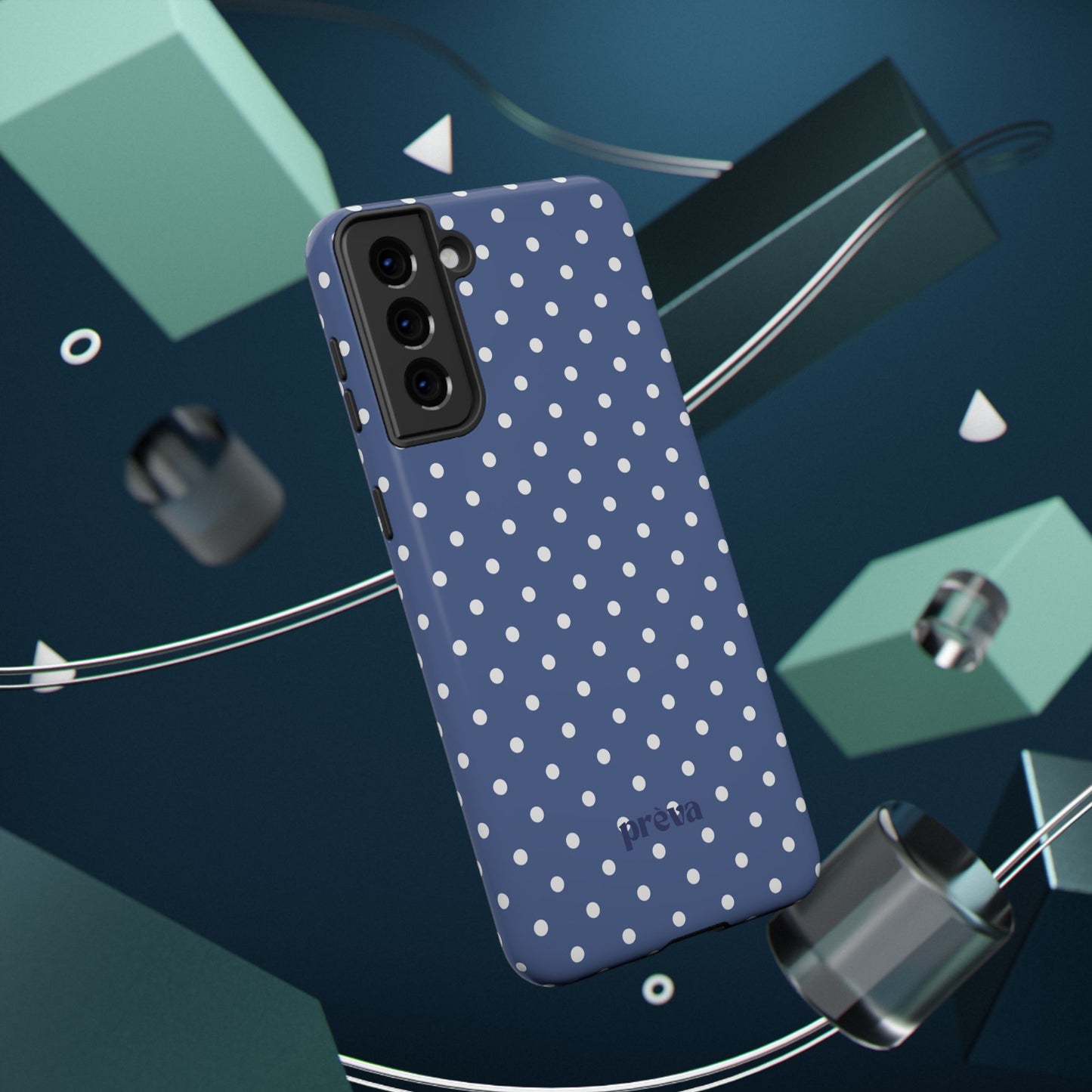 Navy Polka Dot Phone Case