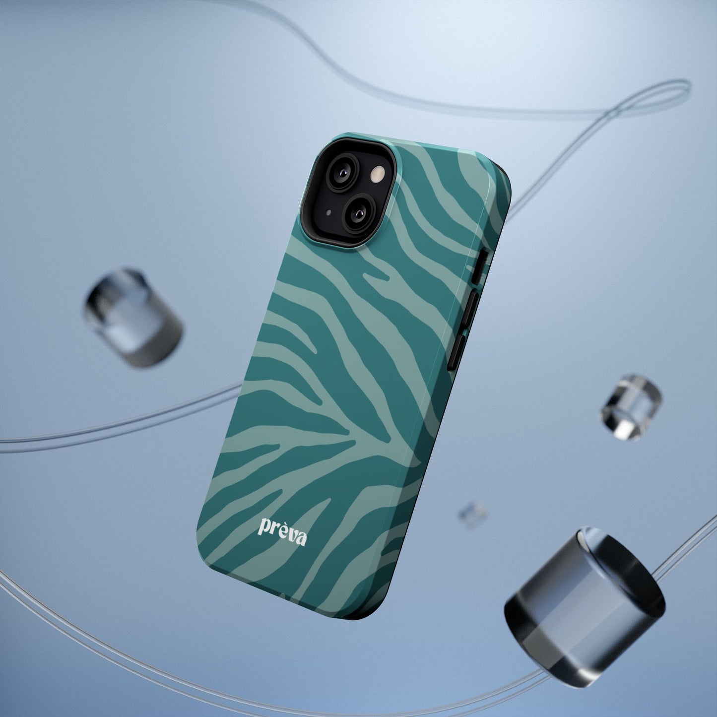 Teal Zebra Phone Case