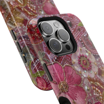 Floral Embroidery Phone Case