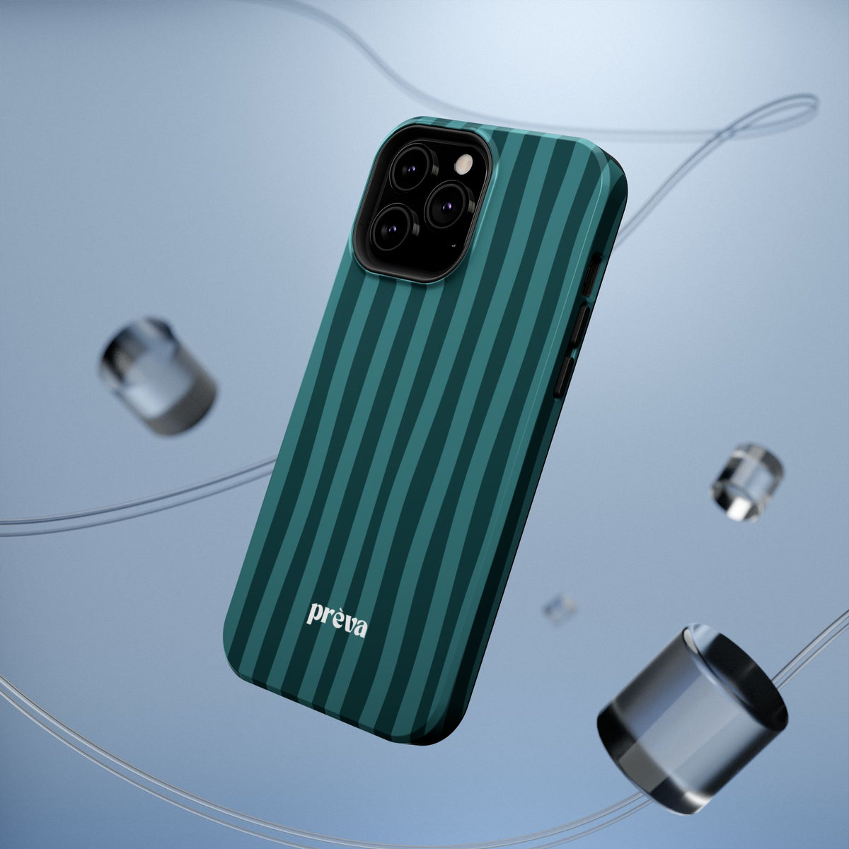 Dark Stripes Turquoise Phone Case