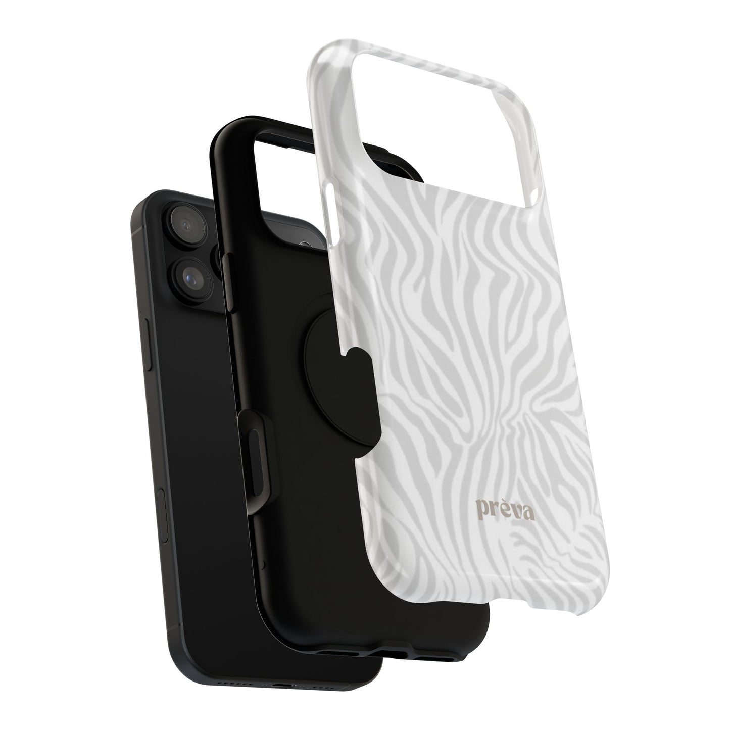 Zebra White Wave Phone Case