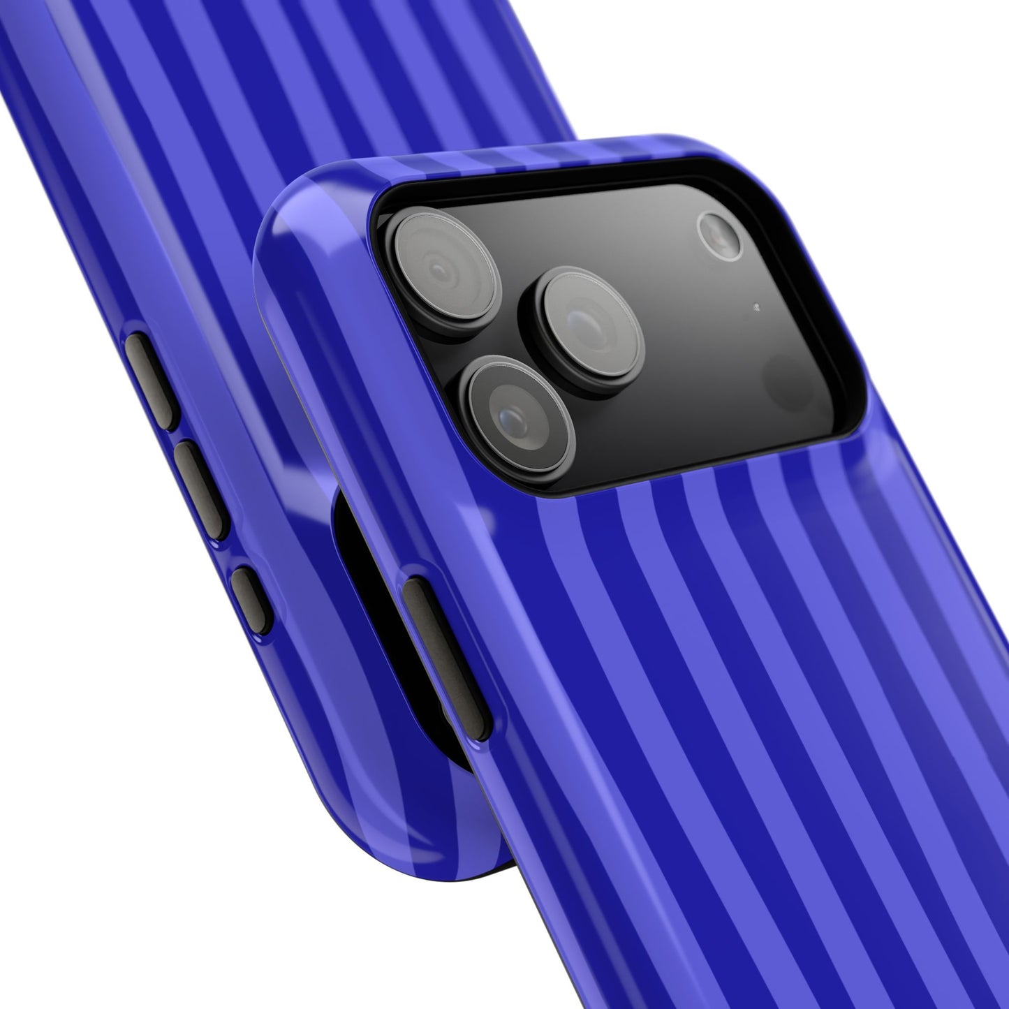 Neon Blue Stripes Phone Case