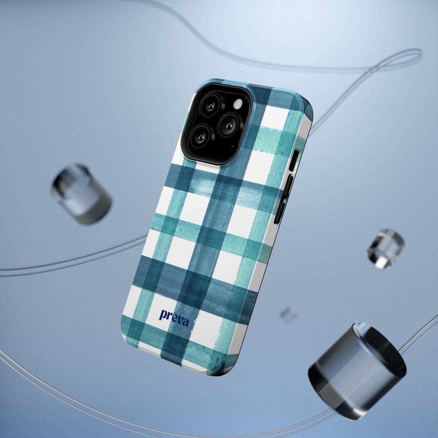 Teal Plaid Phone Case