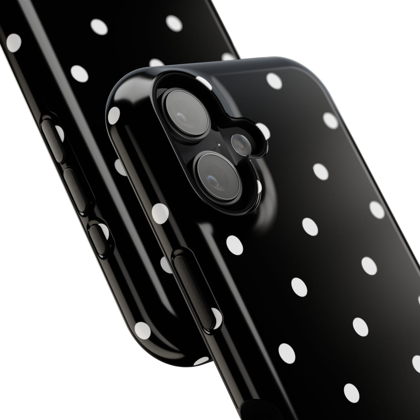 Black with White Polka Dots Phone Case