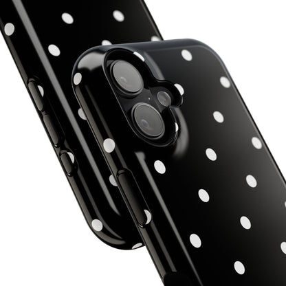 Black with White Polka Dots Phone Case