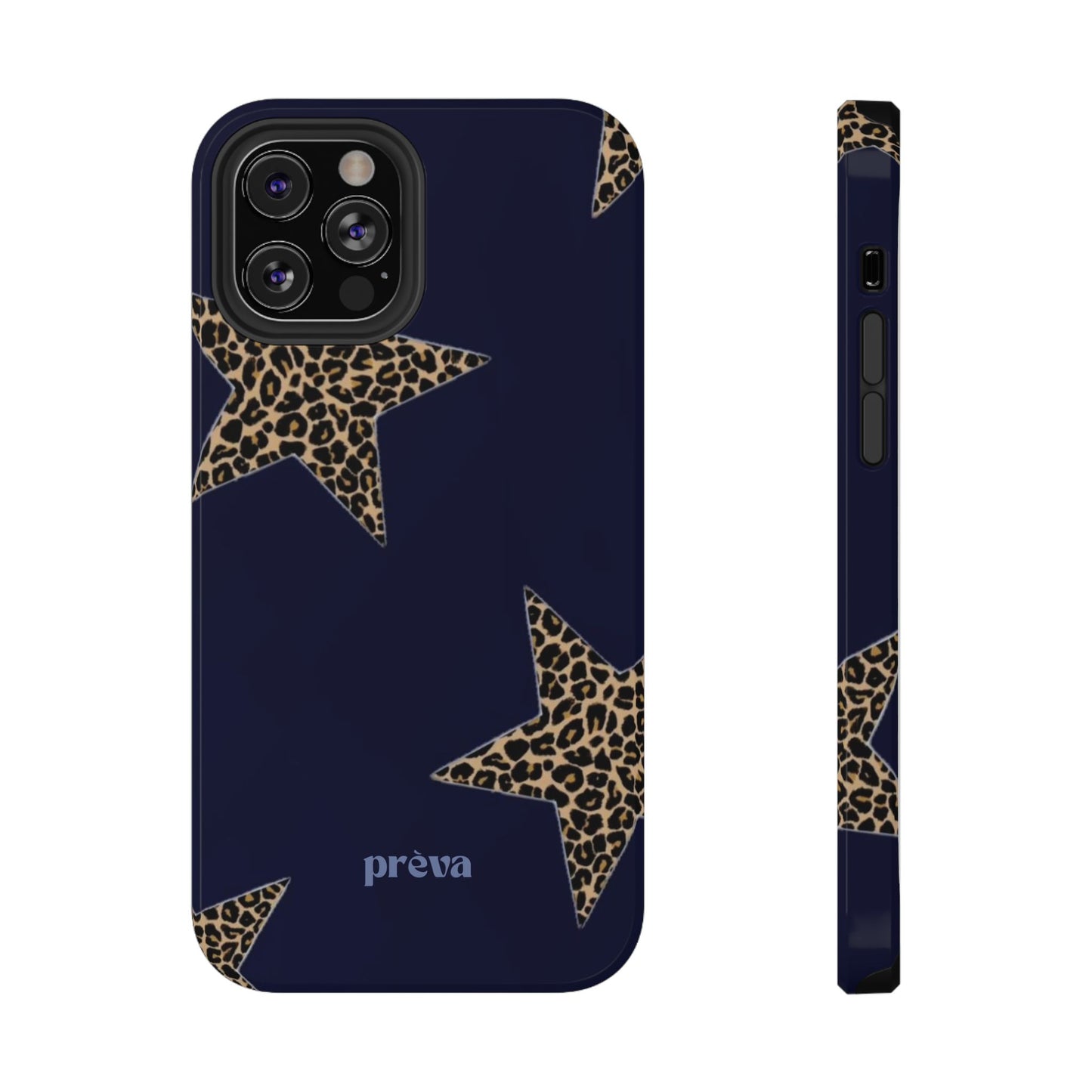 Navy Leopard Star Phone Case