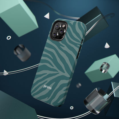 Teal Zebra Phone Case