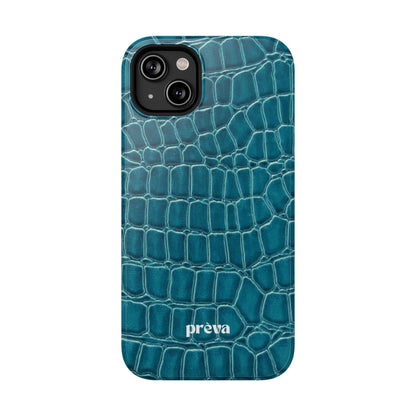 Teal Croc Phone Case