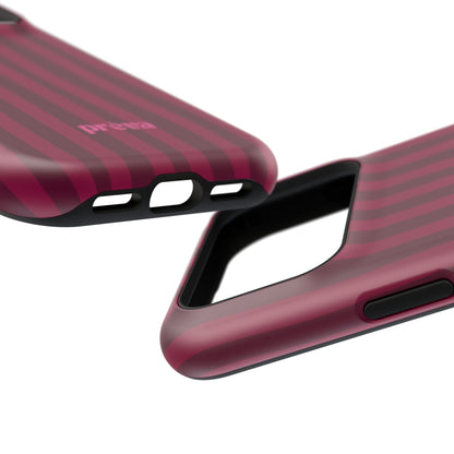 Burgandy Stripes x Ava Dudderar Phone Case