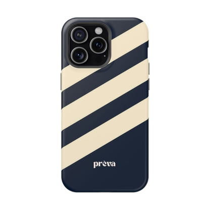 Striped Navy & Cream Phone Case