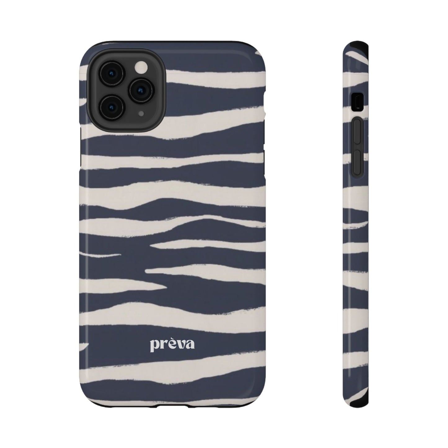 Navy & Cream Zebra Phone Case