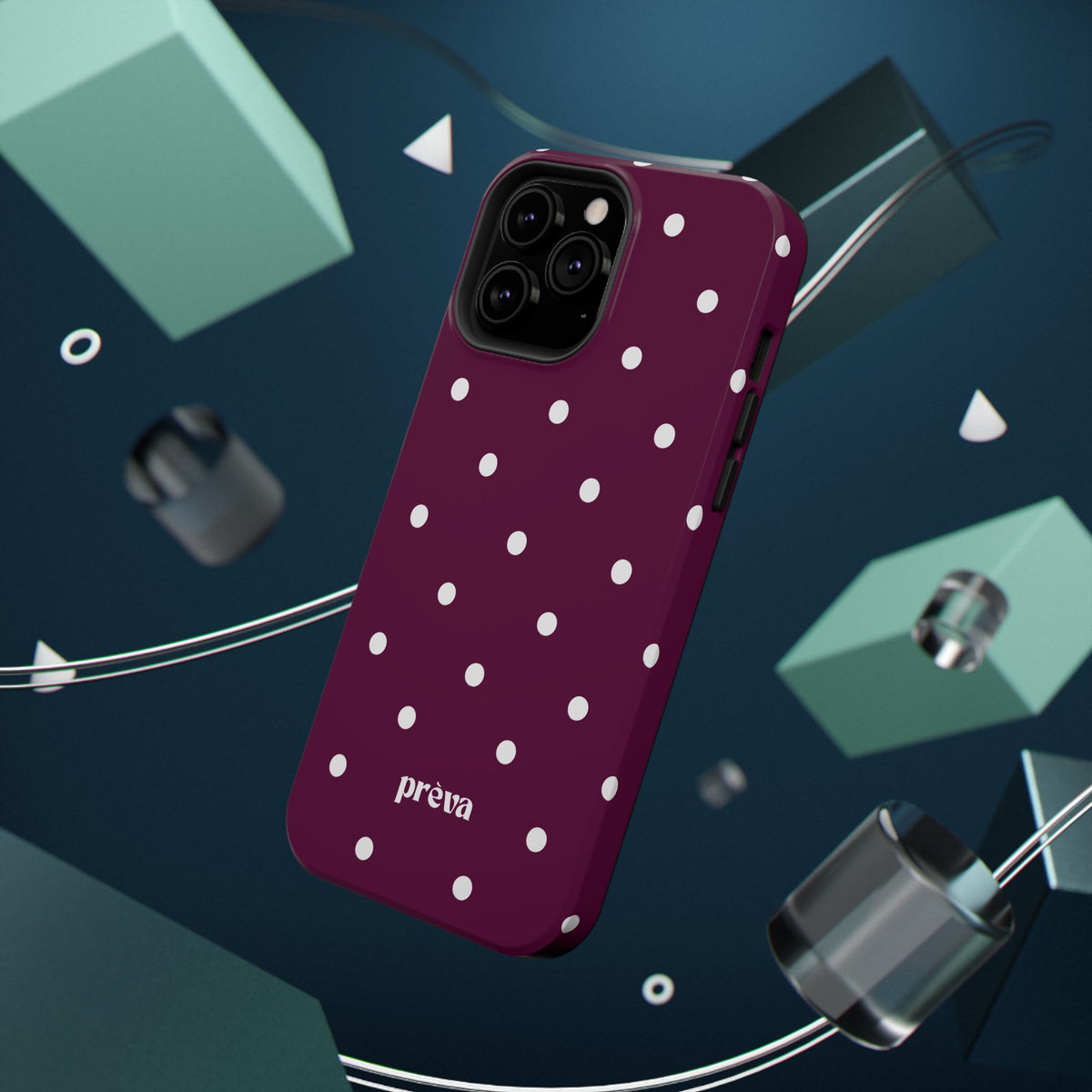 Maroon Polka Dot Phone Case
