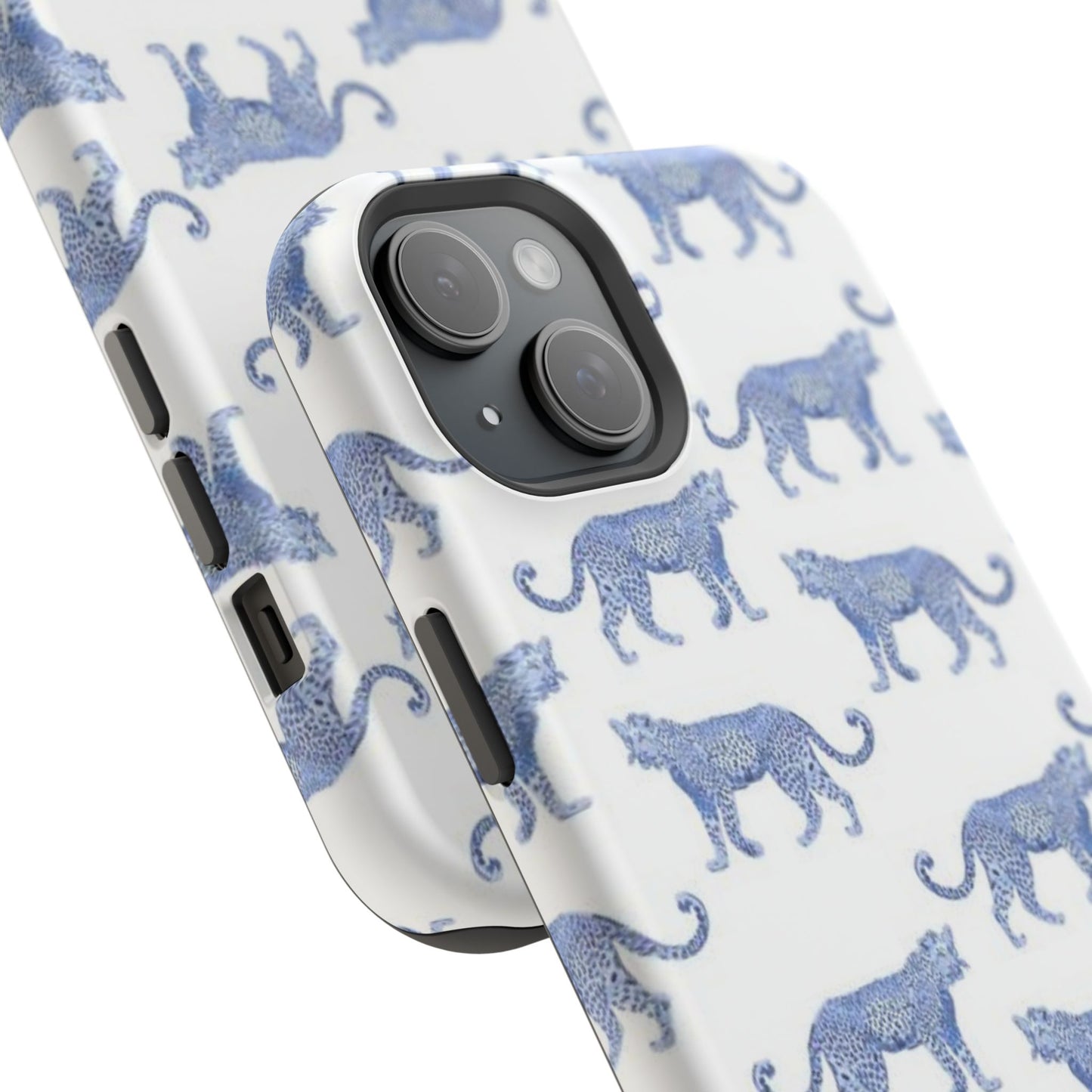 Blue Leopard Pattern Phone Case