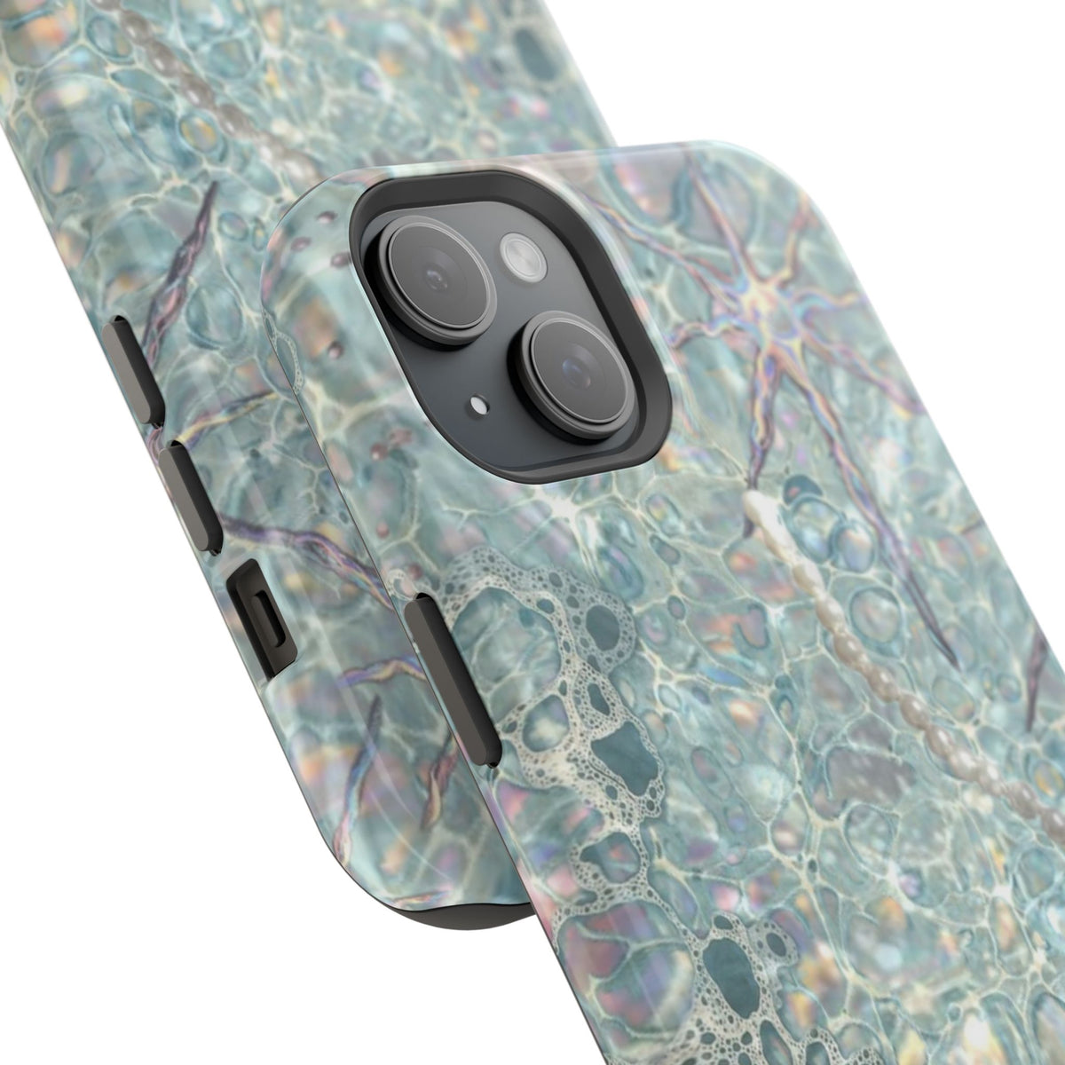 Marbled Seafoam Impact-Resistant Phone Case