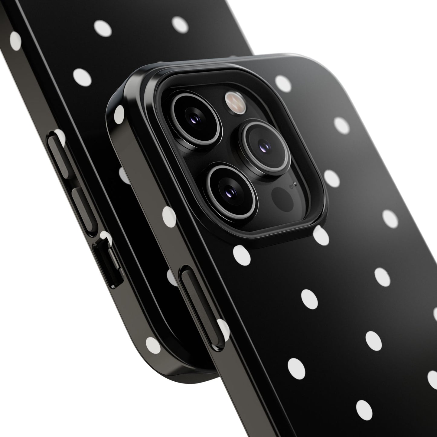Black with White Polka Dots Phone Case
