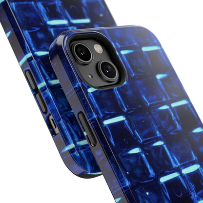 Blue Glass Tile Impact-Resistant Phone Case