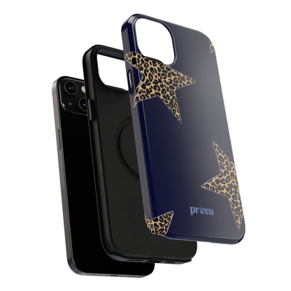 Navy Leopard Star Phone Case