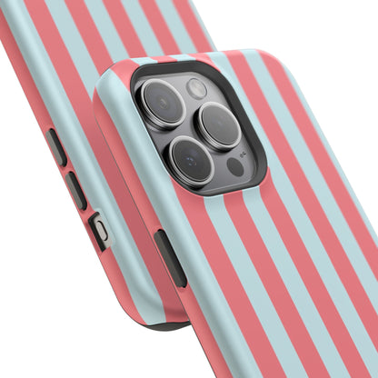 Coral & Teal Stripes Phone Case