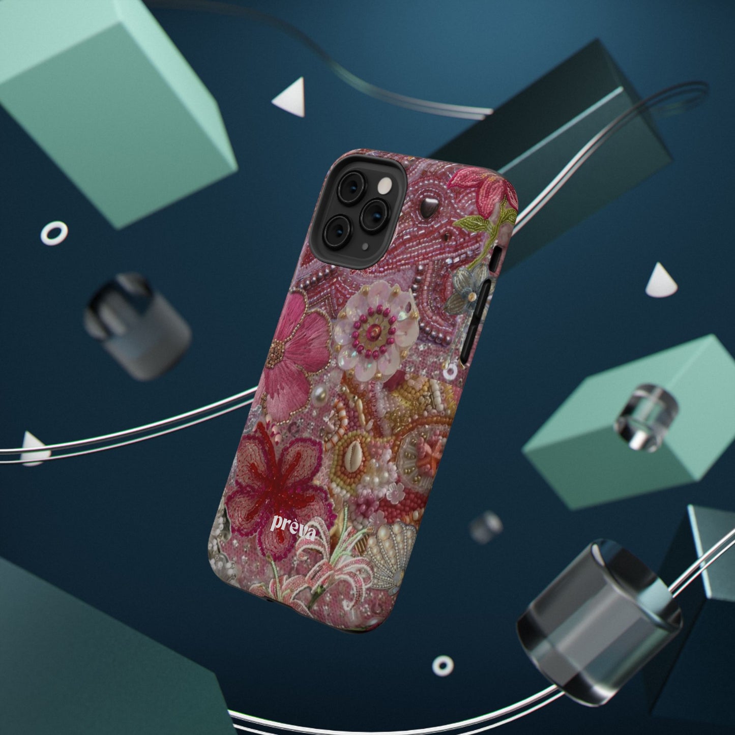 Floral Embroidery Phone Case