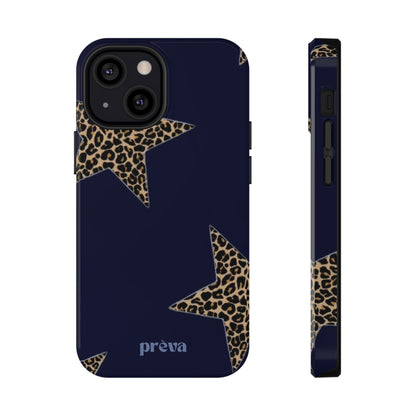 Navy Leopard Star Phone Case
