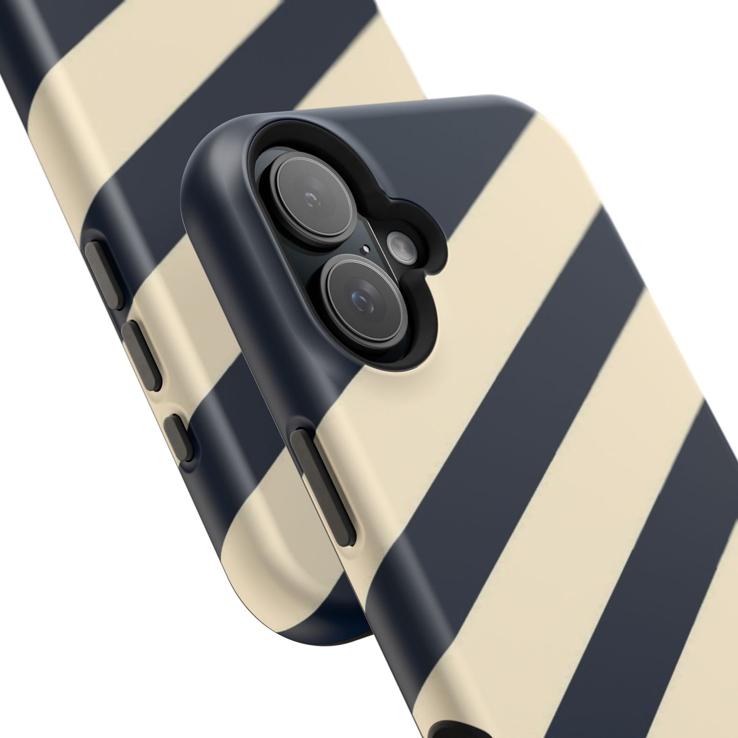 Striped Navy & Cream Phone Case