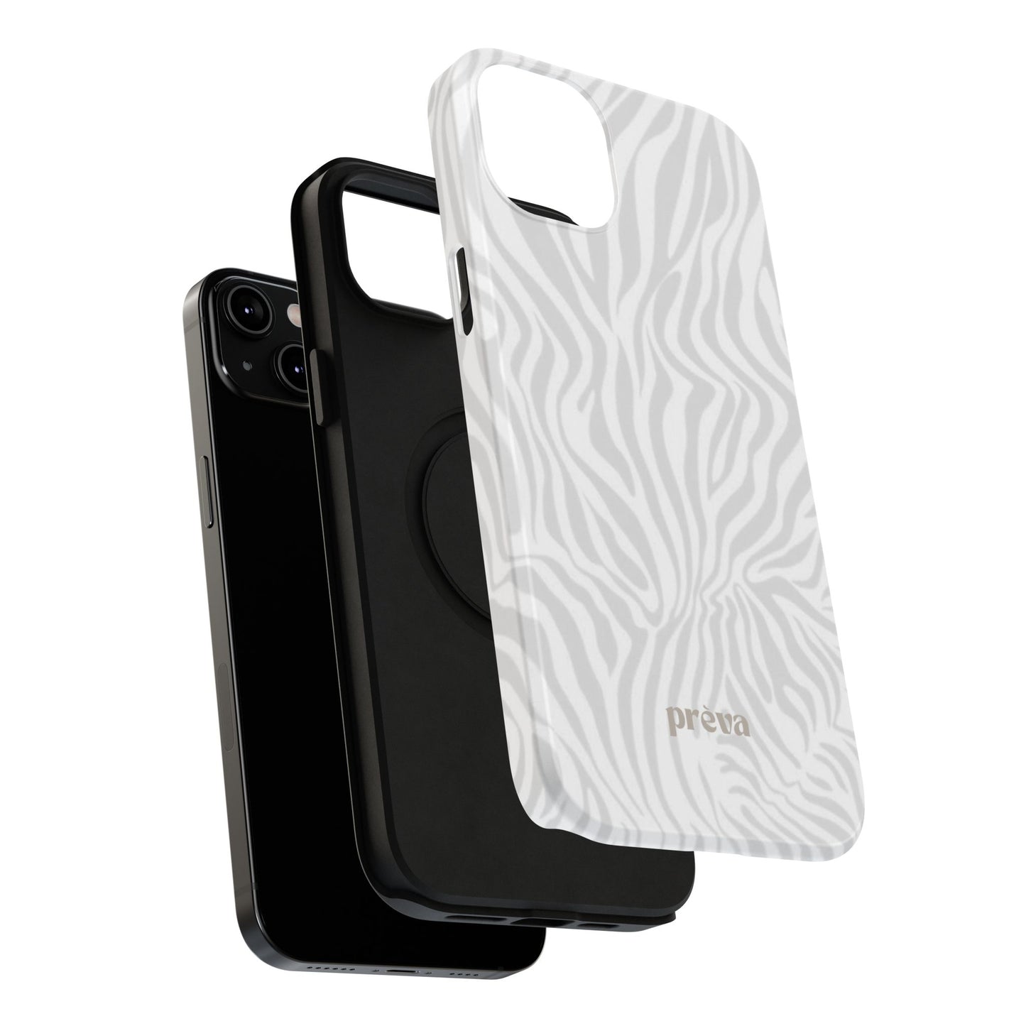 Zebra White Wave Phone Case