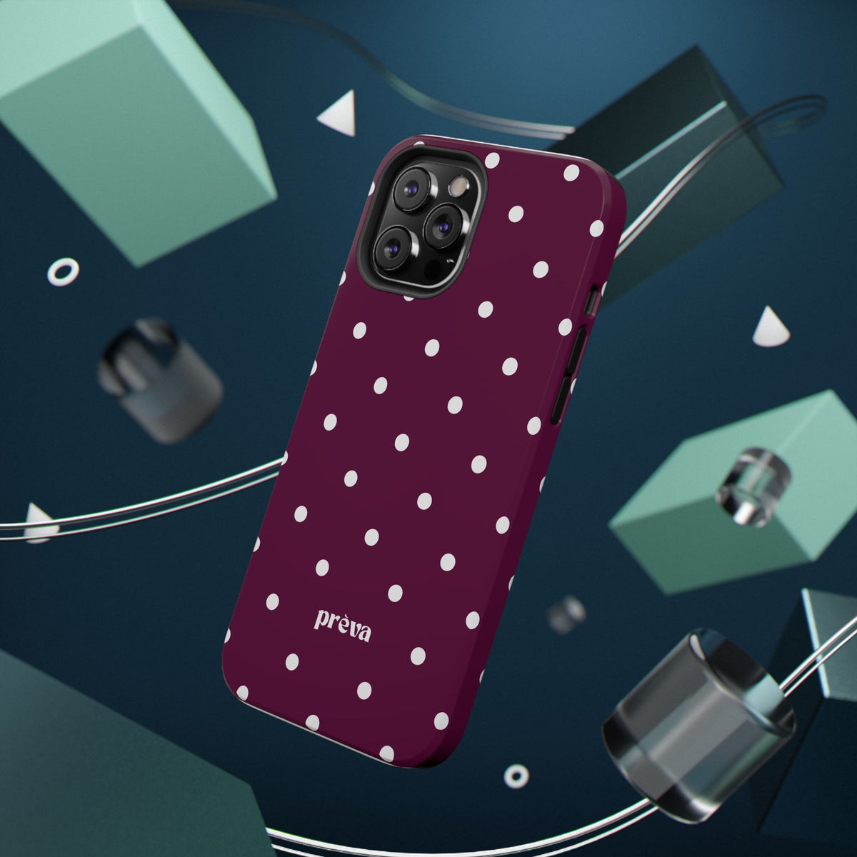 Maroon Polka Dot Phone Case