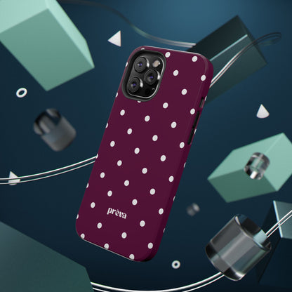Maroon Polka Dot Phone Case