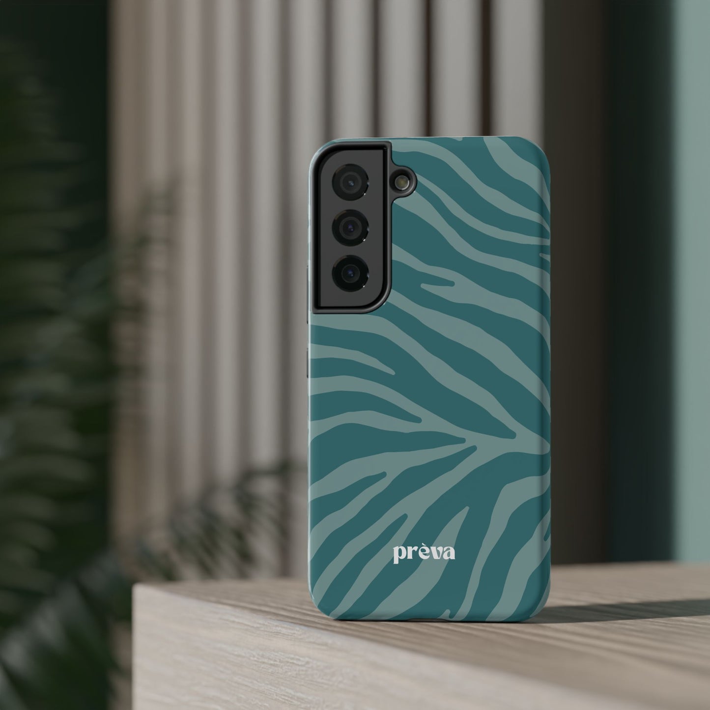 Teal Zebra Phone Case