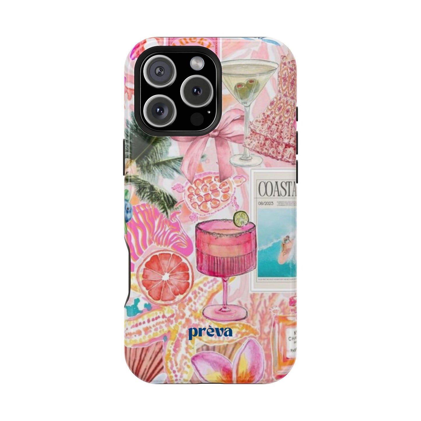 Pink Cocktail Collage Phone Case