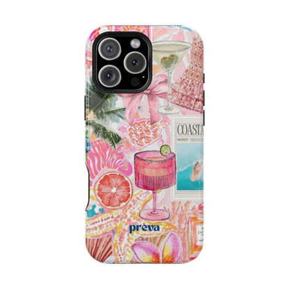 Pink Cocktail Collage Phone Case