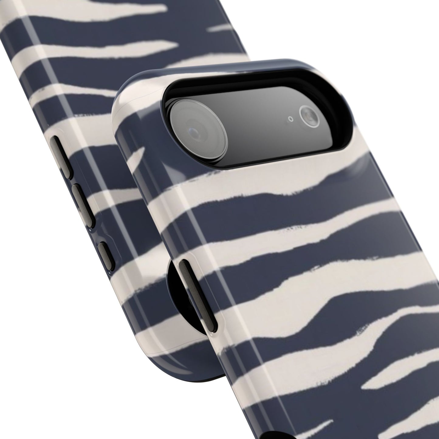Navy & Cream Zebra Phone Case