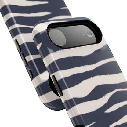 Navy & Cream Zebra Phone Case