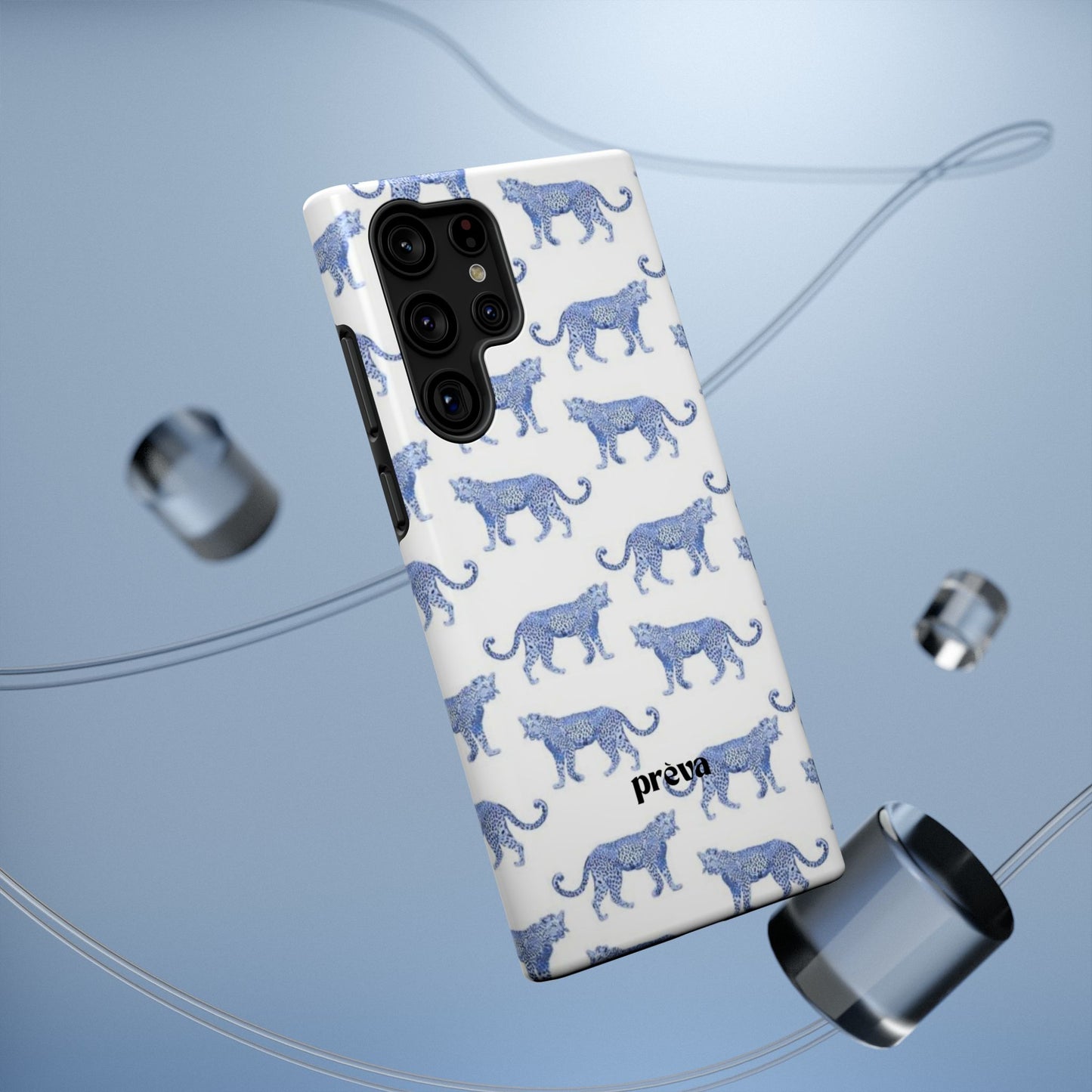 Blue Leopard Pattern Phone Case