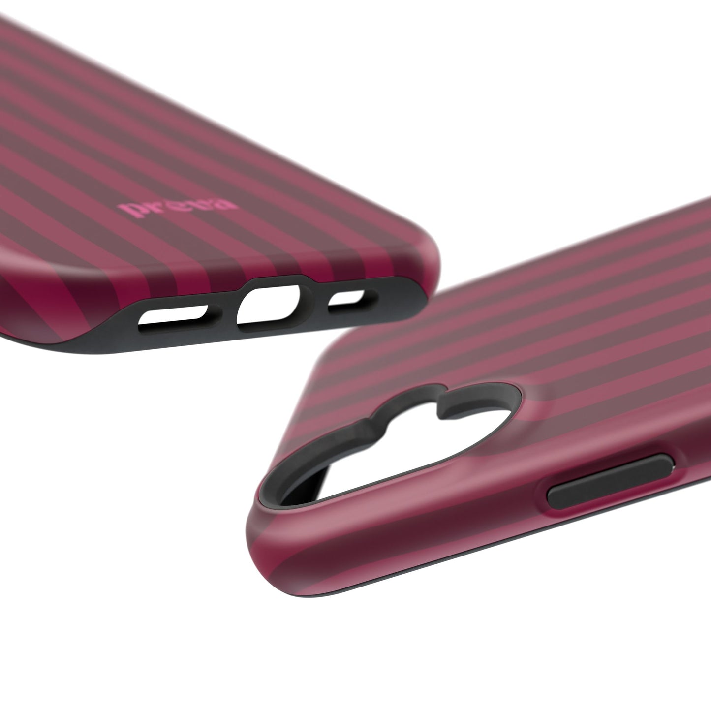 Burgandy Stripes x Ava Dudderar Phone Case