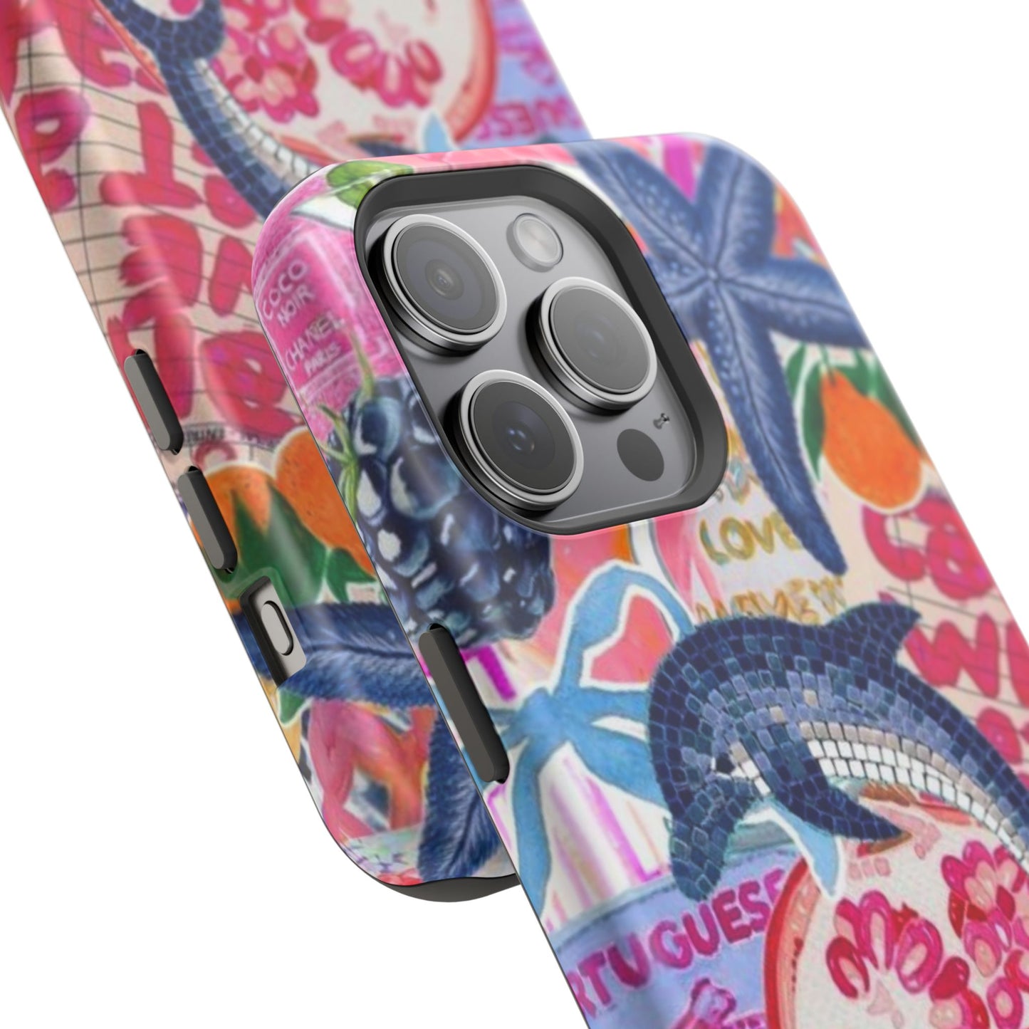 Dolphin Tropics Collage Phone Case