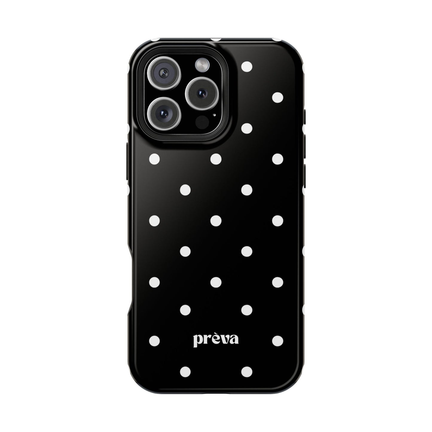 Black with White Polka Dots Phone Case