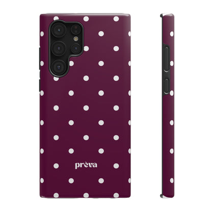 Maroon Polka Dot Phone Case