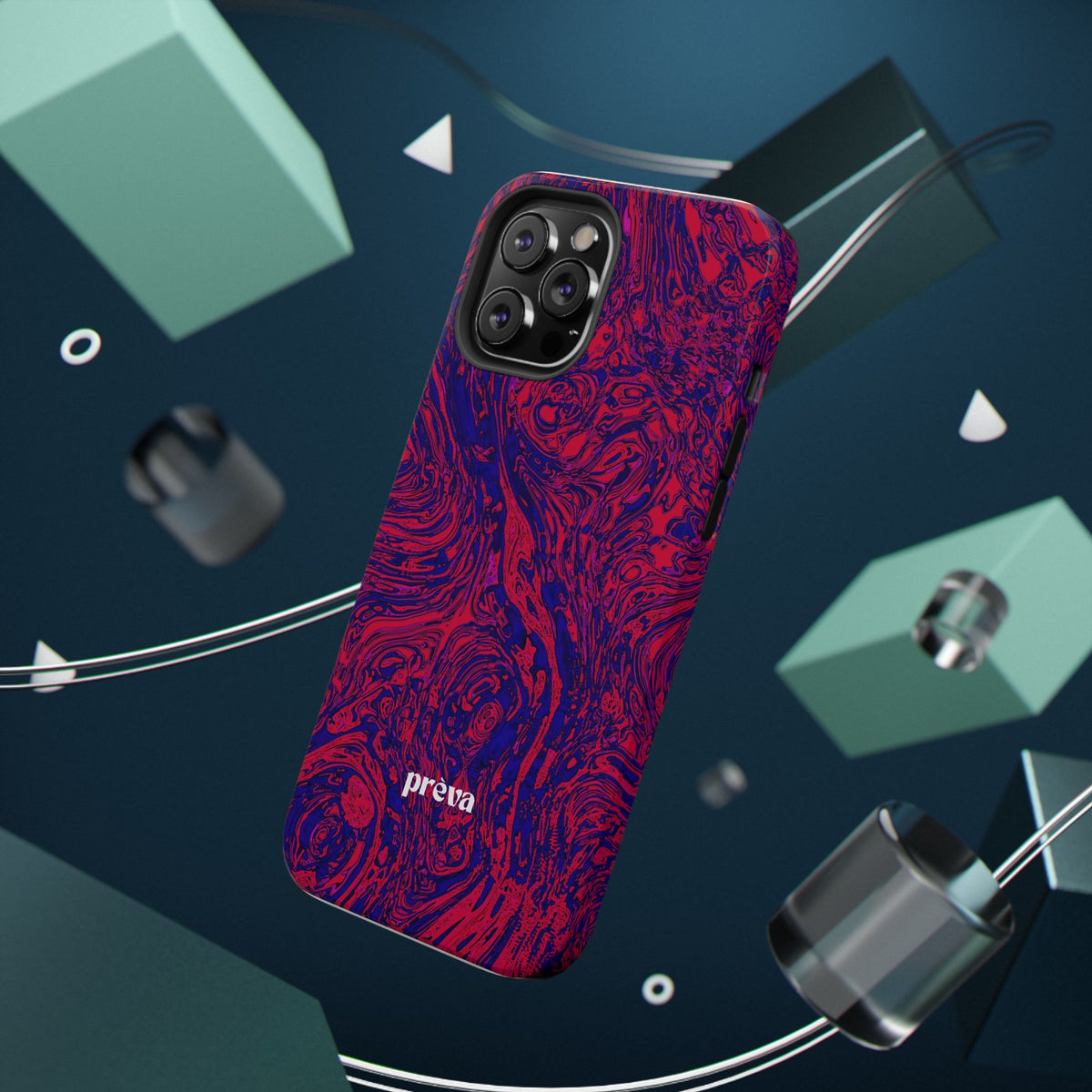 Marbled Red & Purple Impact Phone Case