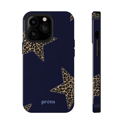 Navy Leopard Star Phone Case